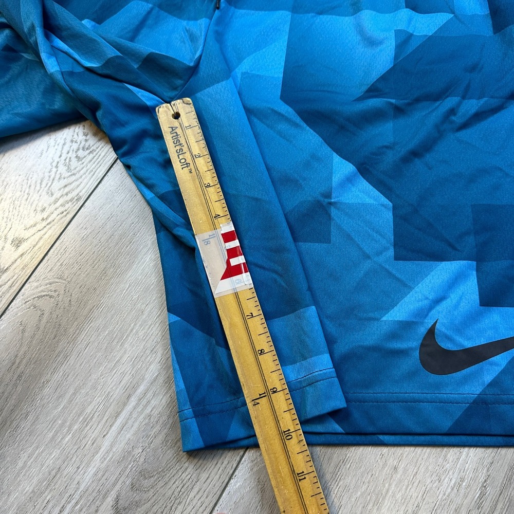 Nike Shorts Mens 2XLT Tall Blue Black Run Running Athletic Gym Geo Camo Men - Picture 5 of 9